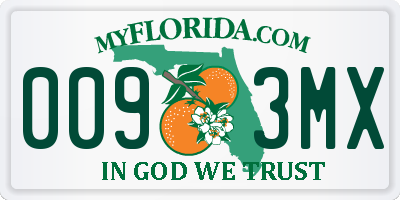 FL license plate 0093MX