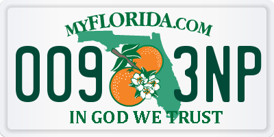 FL license plate 0093NP