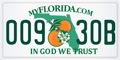 FL license plate 0093OB