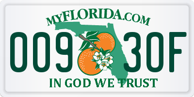 FL license plate 0093OF