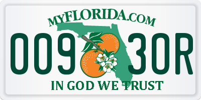 FL license plate 0093OR