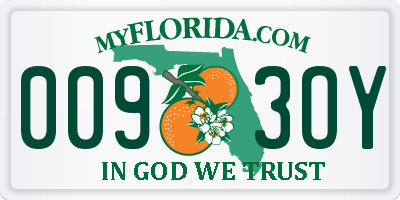 FL license plate 0093OY