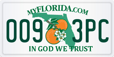 FL license plate 0093PC