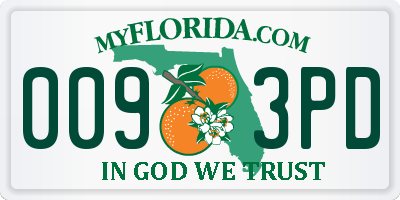 FL license plate 0093PD