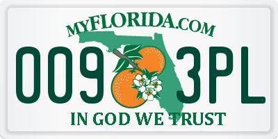 FL license plate 0093PL