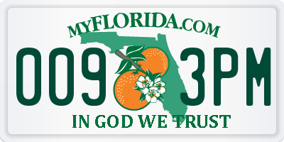 FL license plate 0093PM