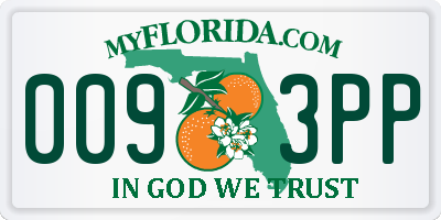 FL license plate 0093PP