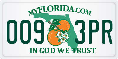 FL license plate 0093PR