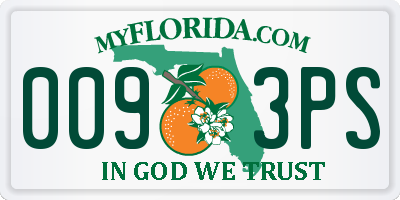 FL license plate 0093PS