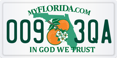FL license plate 0093QA