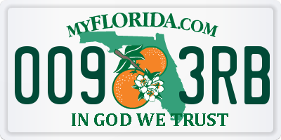 FL license plate 0093RB