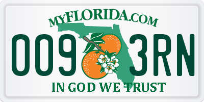 FL license plate 0093RN