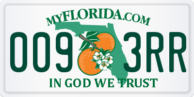 FL license plate 0093RR