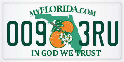FL license plate 0093RU