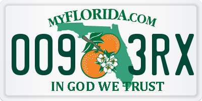 FL license plate 0093RX