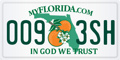 FL license plate 0093SH