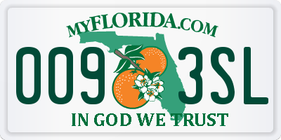 FL license plate 0093SL