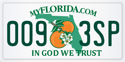 FL license plate 0093SP