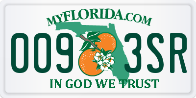FL license plate 0093SR