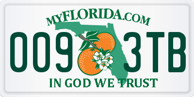 FL license plate 0093TB