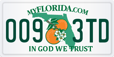 FL license plate 0093TD