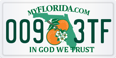 FL license plate 0093TF