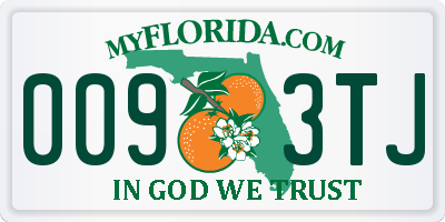 FL license plate 0093TJ