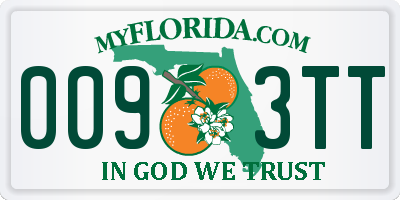 FL license plate 0093TT
