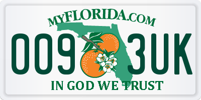 FL license plate 0093UK