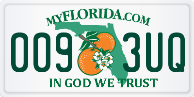 FL license plate 0093UQ