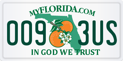 FL license plate 0093US