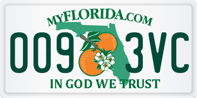FL license plate 0093VC