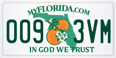 FL license plate 0093VM