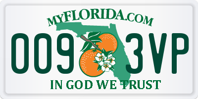 FL license plate 0093VP