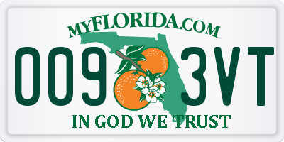 FL license plate 0093VT