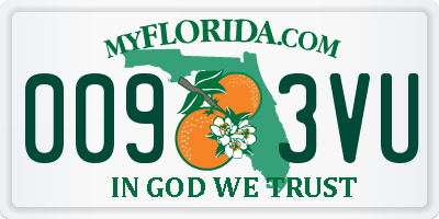 FL license plate 0093VU