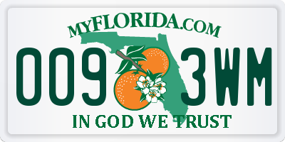FL license plate 0093WM