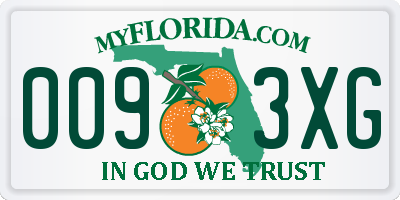 FL license plate 0093XG