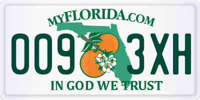FL license plate 0093XH