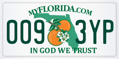 FL license plate 0093YP