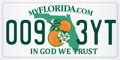 FL license plate 0093YT
