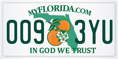 FL license plate 0093YU