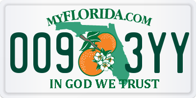 FL license plate 0093YY