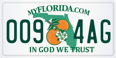 FL license plate 0094AG