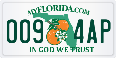 FL license plate 0094AP