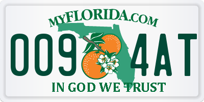 FL license plate 0094AT