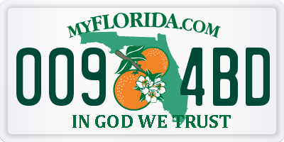 FL license plate 0094BD