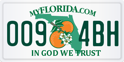 FL license plate 0094BH