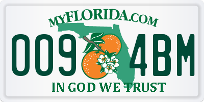 FL license plate 0094BM