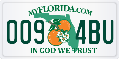 FL license plate 0094BU